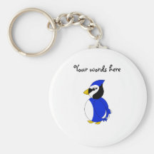 Cute blue jay key chain