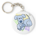 Cute Blue Kawaii Dog Keychain
