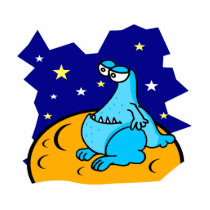Cute Blue Martian Acrylic Cut Outs