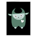 Cute Blue Monster cards