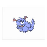 Cute Blue Monster Post Cards