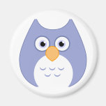 Cute Blue Owl Fridge Magnet