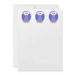 Cute Blue Penguin. Penguin Cartoon. Personalized Announcements
