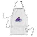cute blue purple seal aprons