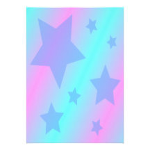 Cute Blue Stars Invite