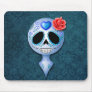 Cute Blue Sugar Skull Mousepads
