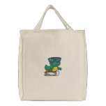 Cute Book Worm Tote Bag embroidered bags
