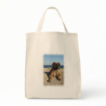 Cute Boxer Dog Grocery Tote Bag