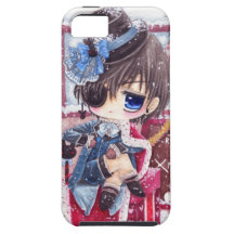 Cute boy with eye patch iPhone 5 cases