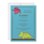 Cute Boys Dinosaur Birthday Party Invitation