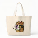 cute bride and groom teddy bear design bags