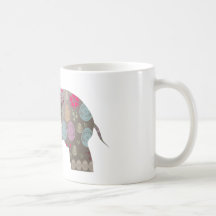 Cute bright elephant coffee mugs