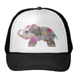 Cute bright elephant trucker hat