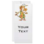 cute bright hippie flowers giraffe cartoon rack cards