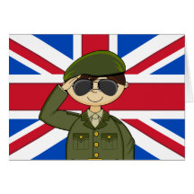 Cute British Army Soldier Card