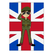 Cute British Army Soldier Card