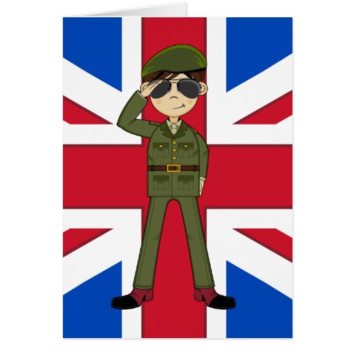 Cute British Army Soldier Card