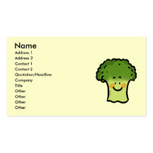 Cute broccoli business cards