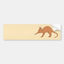 Cute Brown Aardvark Bumper Stickers