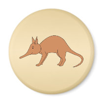 Cute Brown Aardvark Fridge Magnets