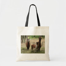 Cute Brown Alpacas In The Zoo Tote Bag