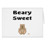 Cute Brown Bear Beary Sweet Greeting Cards