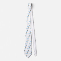 Cute Brown Bear Blue Bib Baby's First Birthday Tie