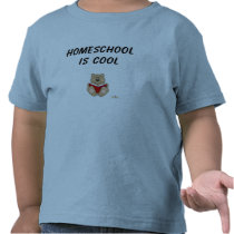 Cute Brown Bear Reading Homeschool Is Cool Shirts