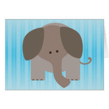 Cute Brown Elephant Greeting Cards