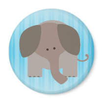 Cute Brown Elephant Refrigerator Magnet