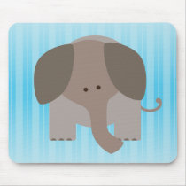 Cute Brown Elephant Mouse Pads