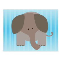 Cute Brown Elephant Postcard