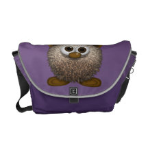 Cute Brown Furry Looking Creature Rickshaw Bag Courier Bag