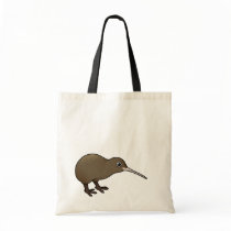 Cute Brown Kiwi from New Zealand Canvas Bags