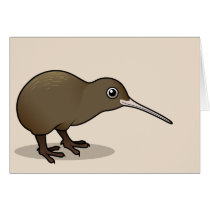 Cute Brown Kiwi from New Zealand Card