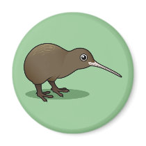 Cute Brown Kiwi from New Zealand Fridge Magnets
