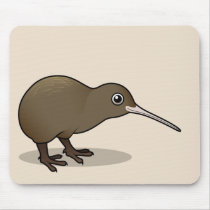 Cute Brown Kiwi from New Zealand Mouse Pads
