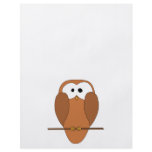Cute Brown Owl Cartoon Illustration. Custom flyers