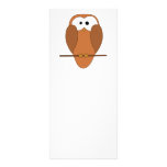 Cute Brown Owl Customised Rack Card