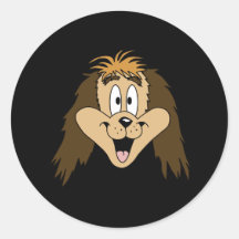 Cute Brown Shaggy Dog. Sticker