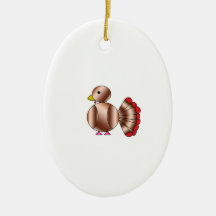 Cute brown turkey christmas tree ornaments
