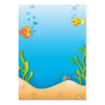 cute bubble fish underwater scene business cards