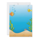 cute bubble fish underwater scene invitations