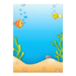 cute bubble fish underwater scene personalised invitation