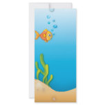 cute bubble fish underwater scene rack cards