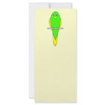Cute Budgie. Yellow and Green Bird. Custom rack cards
