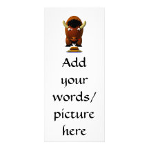 Cute Buffalo w/Beef on Weck & Buffalo Wings Customised Rack Card
