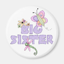 Cute Bugs Big Sister Refrigerator Magnets