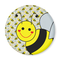 Cute Bumble Bee Refrigerator Magnet