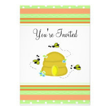Cute Bumble Bee Party Invitation